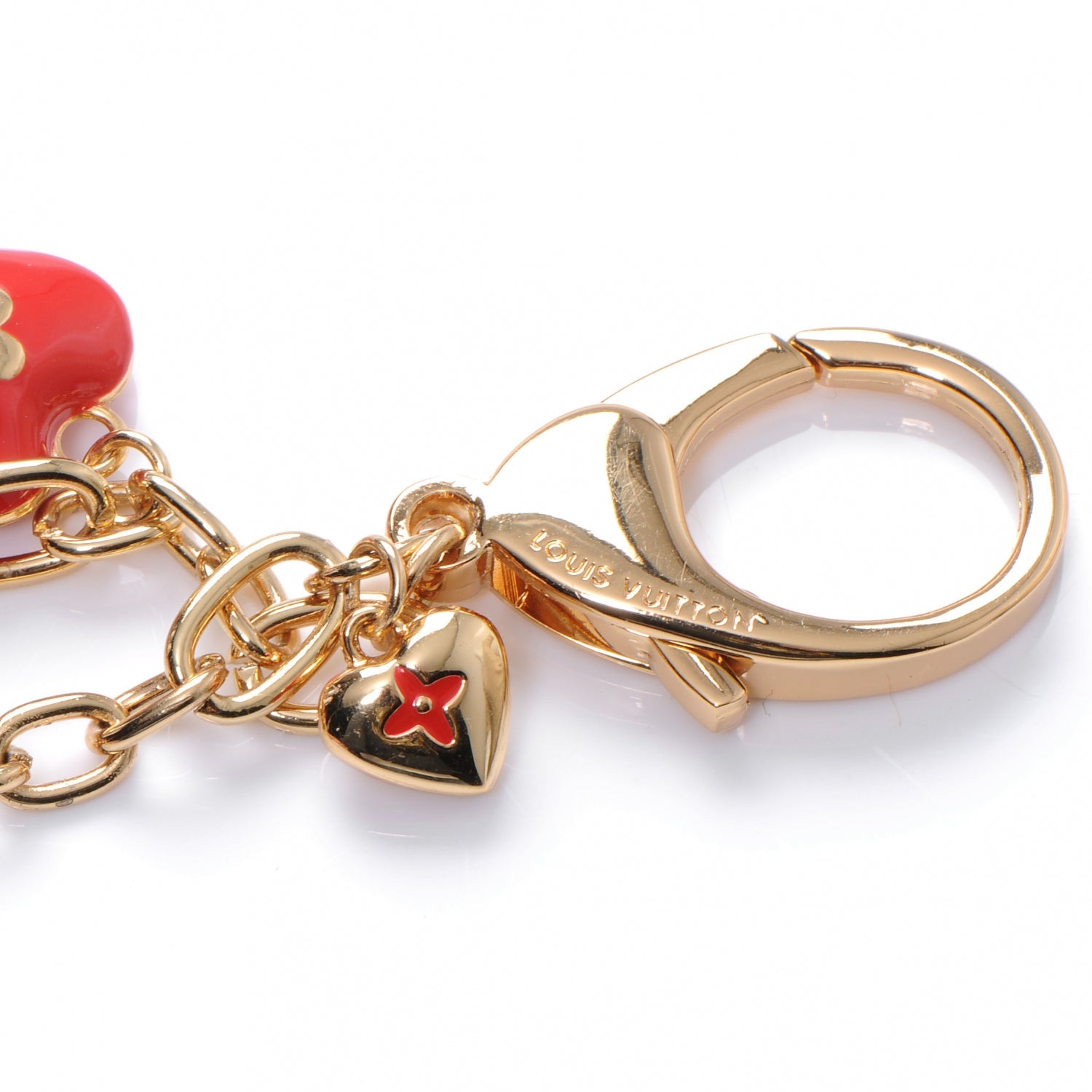 Louis Vuitton Coeurs Heart Bag Charm Key Holder Red 4 of 5