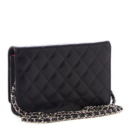 Chanel Calfskin Quilted Cambon Wallet On Chain WOC Black 3 of 12