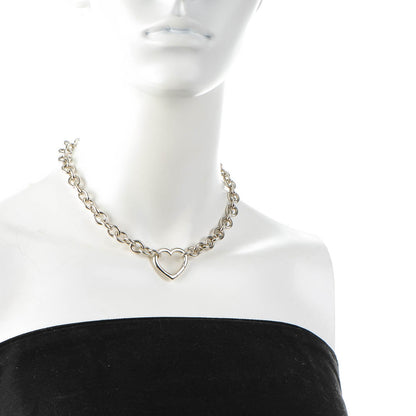 Tiffany Sterling Silver Heart Clasp Choker Necklace 2 of 5
