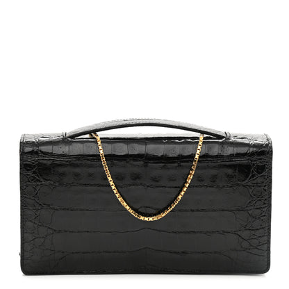Nancy Gonzalez Crocodile Wallet On Chain Black 2 of 9