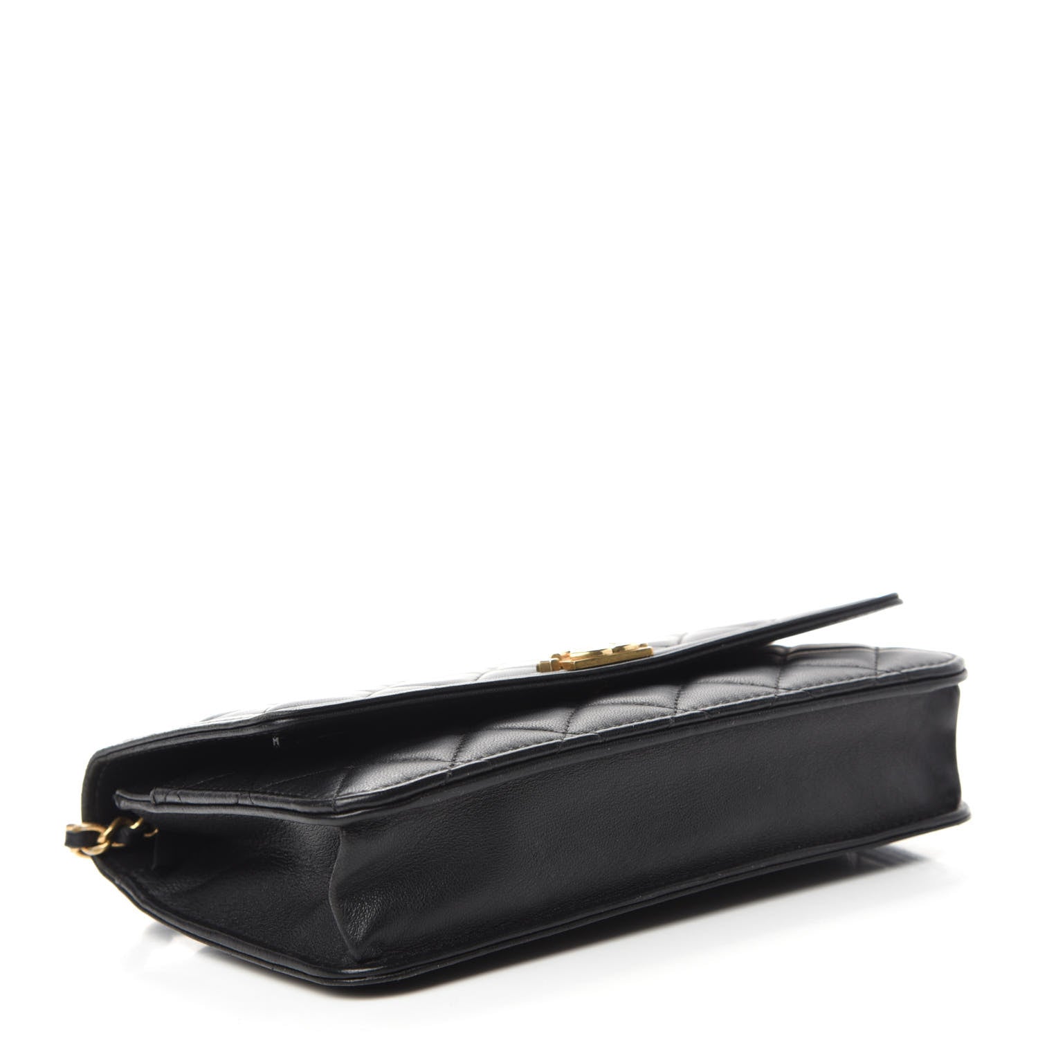 Chanel Lambskin Quilted Boy Wallet On Chain WOC Black 4 of 12