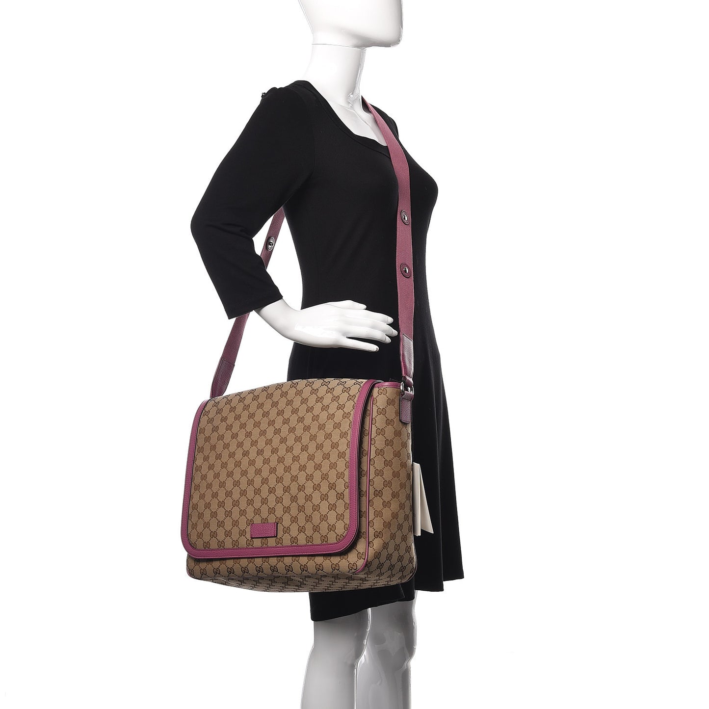 Monogram Convertible Diaper Bag Beige Peonia Flower