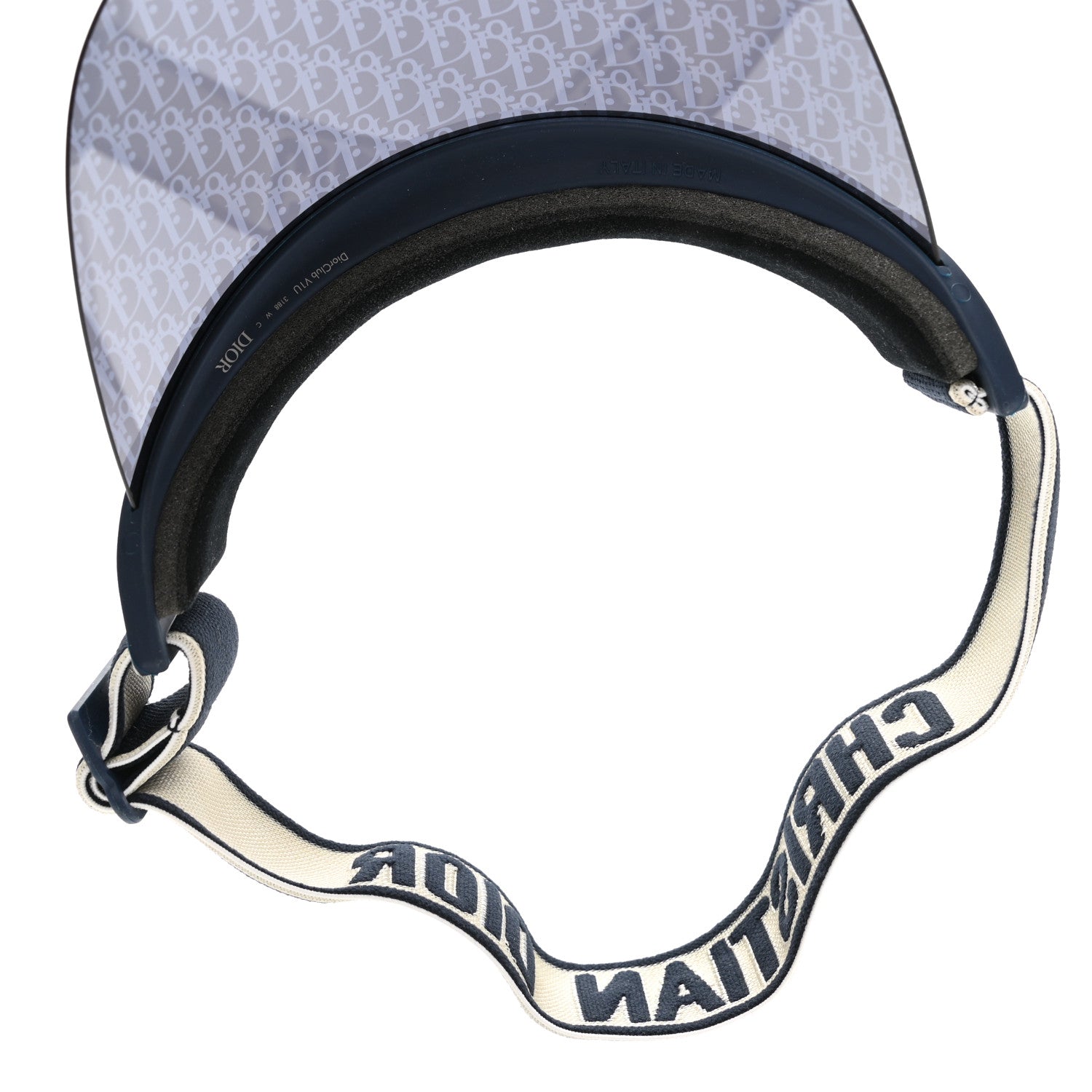 Christian Dior Oblique DiorClub V1U Sun Visor Blue 7 of 9