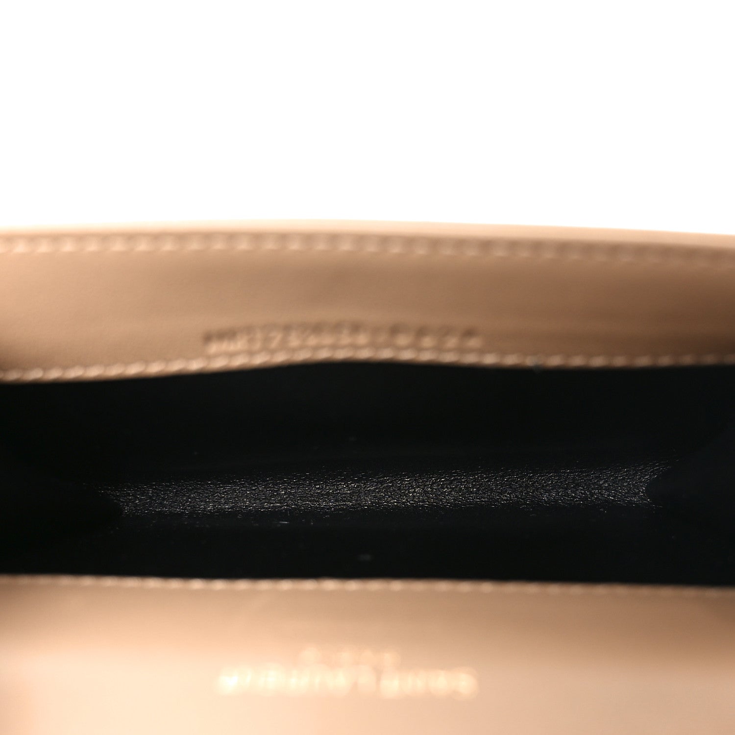 Saint Laurent Lambskin Carre Quilted Cassandre Compact Envelope Card Case Dark Toffee 5 of 8