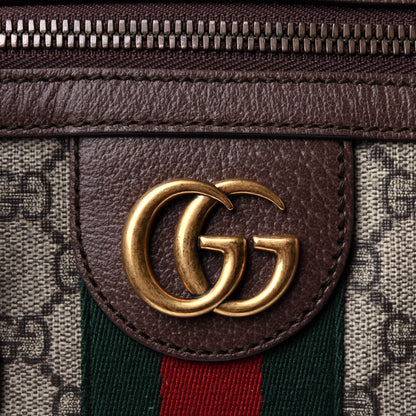 Gucci GG Supreme Monogram Textured Dollar Calfskin Web Medium Ophidia Carry-On Duffle Bag Beige Ebony New Acero 10 of 10