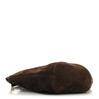 Khaite Suede Calfskin Medium Lotus Tote Coffee 5 of 10