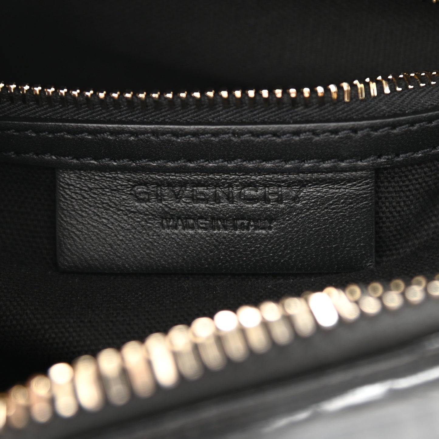 Calfskin Crocodile Embossed Mini Antigona Black