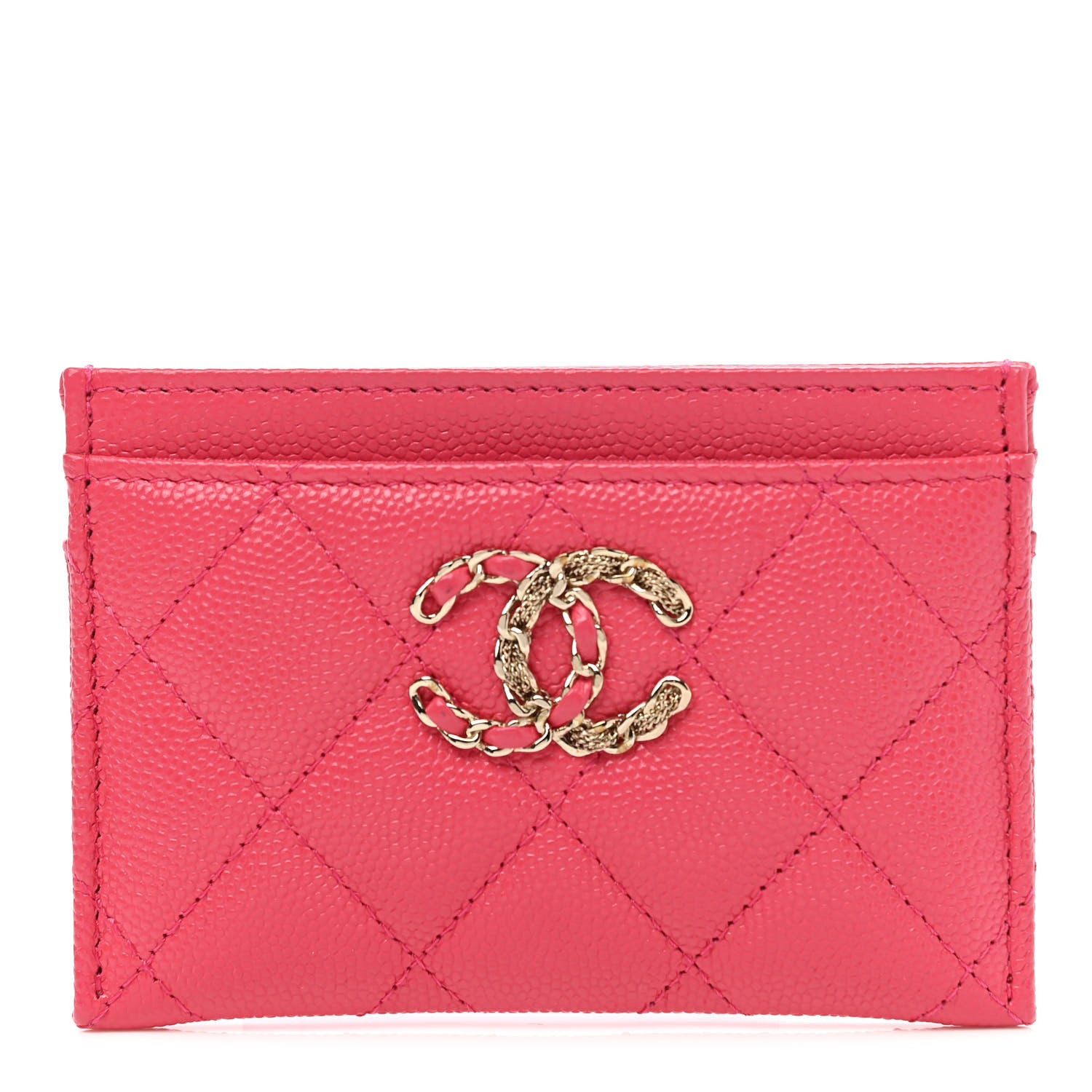 Chanel Caviar Quilted French New Wave Card Holder Rose 1 of 9