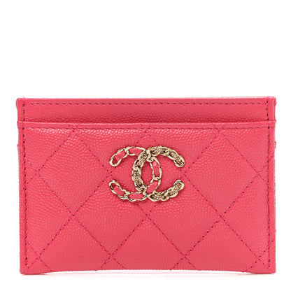 Chanel Caviar Quilted French New Wave Card Holder Rose 1 of 9