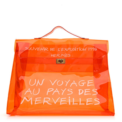 Hermes Vinyl Souvenir De L'Exposition Kelly Orange 1 of 12