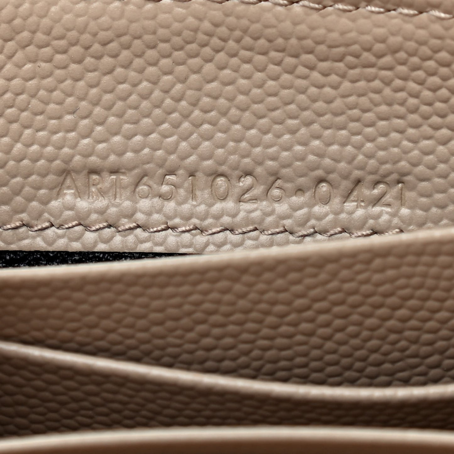 Grain De Poudre Textured Mixed Matelasse Triquilt Small Monogram Envelope Wallet Dark Beige