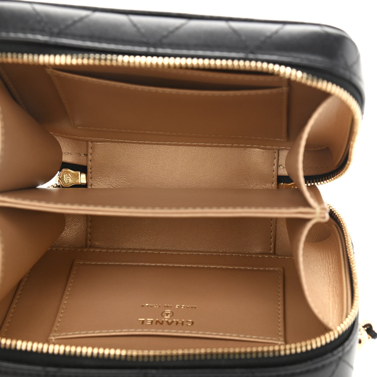 Lambskin Quilted Golden Plate Clutch With Chain Black