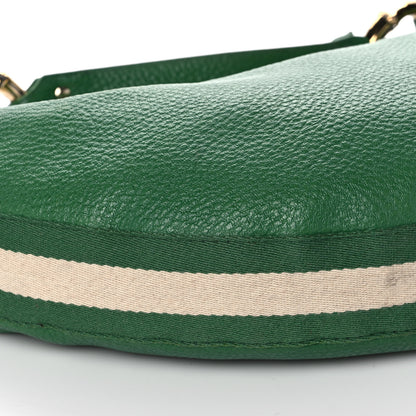 Gucci Calfskin Half Moon Bamboo Ring Hobo Green 8 of 12