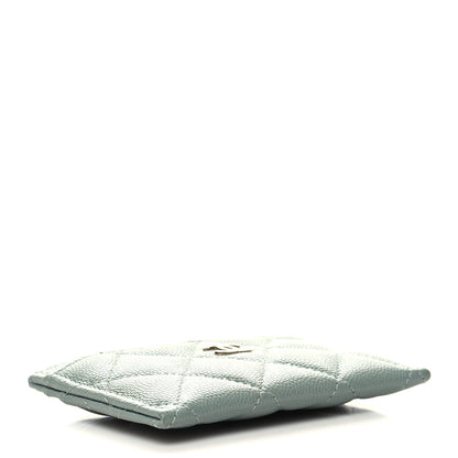 Chanel Caviar Quilted Card Holder Light Blue 4 of 9
