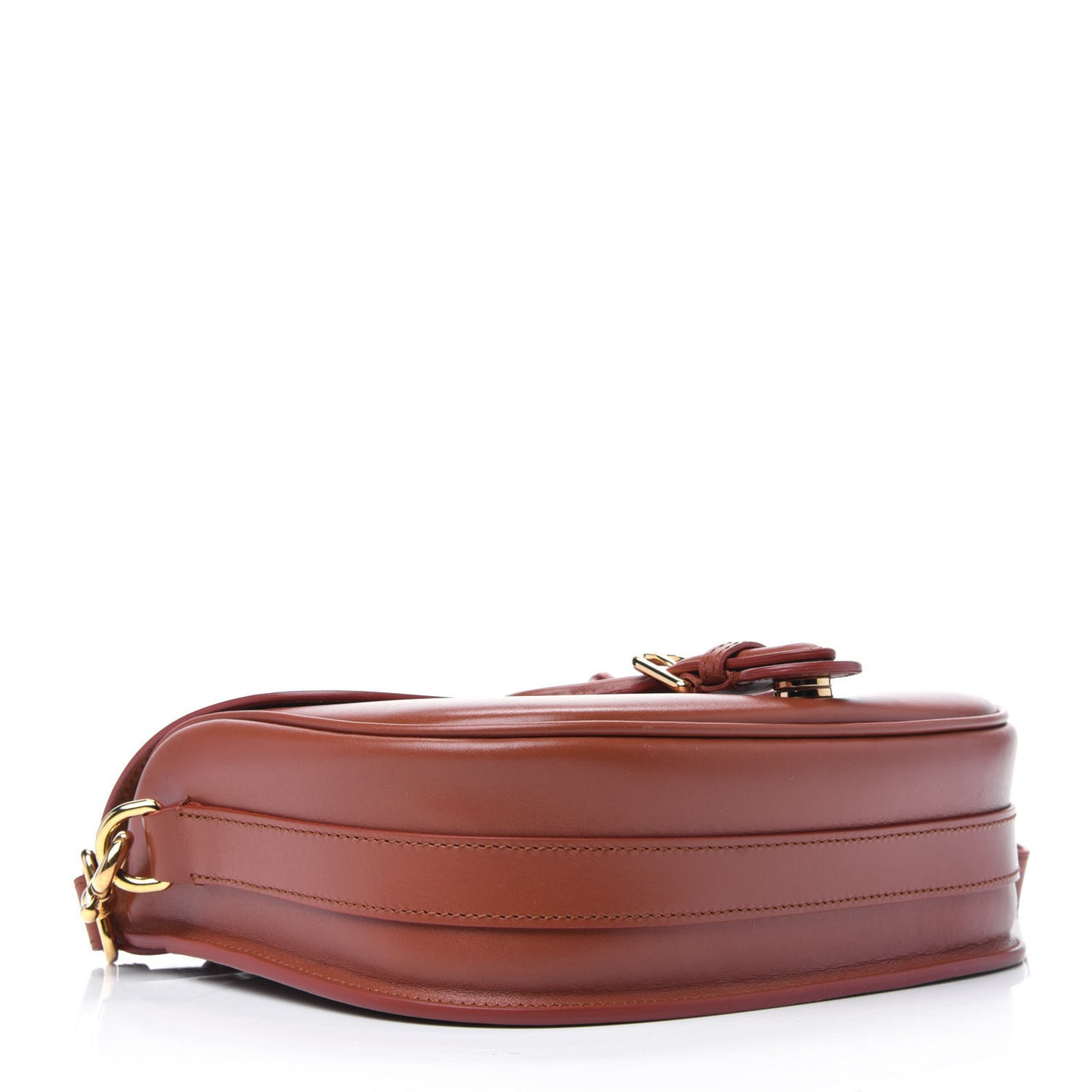 Box Calfskin Medium Bobby Flap Dark Tan