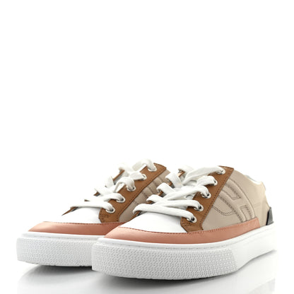 Hermes Calfskin Deep Sneakers 36.5 Multicolor White Gold 3 of 9