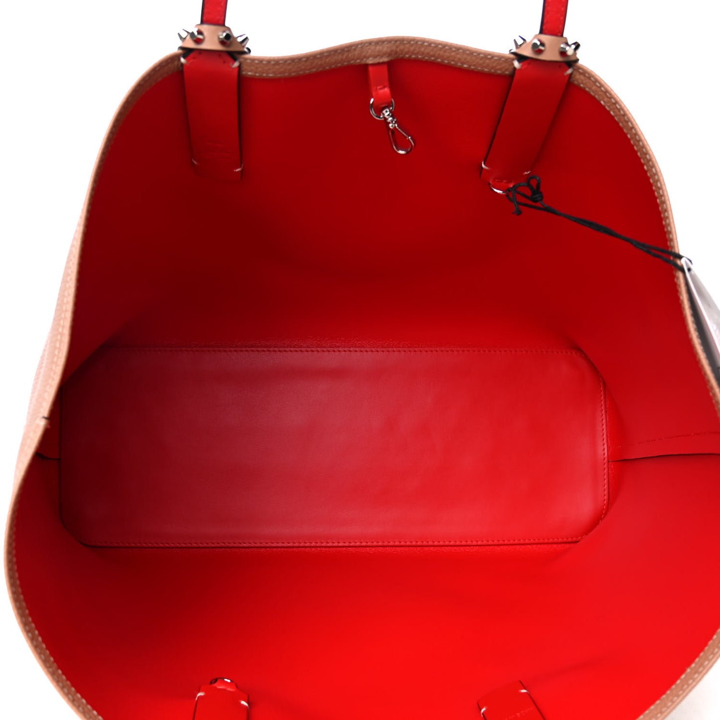 Calfskin Spikes East West Cabata Tote Nude