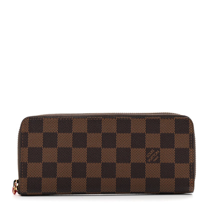 Louis Vuitton Damier Ebene Clemence Wallet Cherry 1 of 7