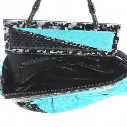 Fendi Python To You Convertible Clutch Turquoise 5 of 9