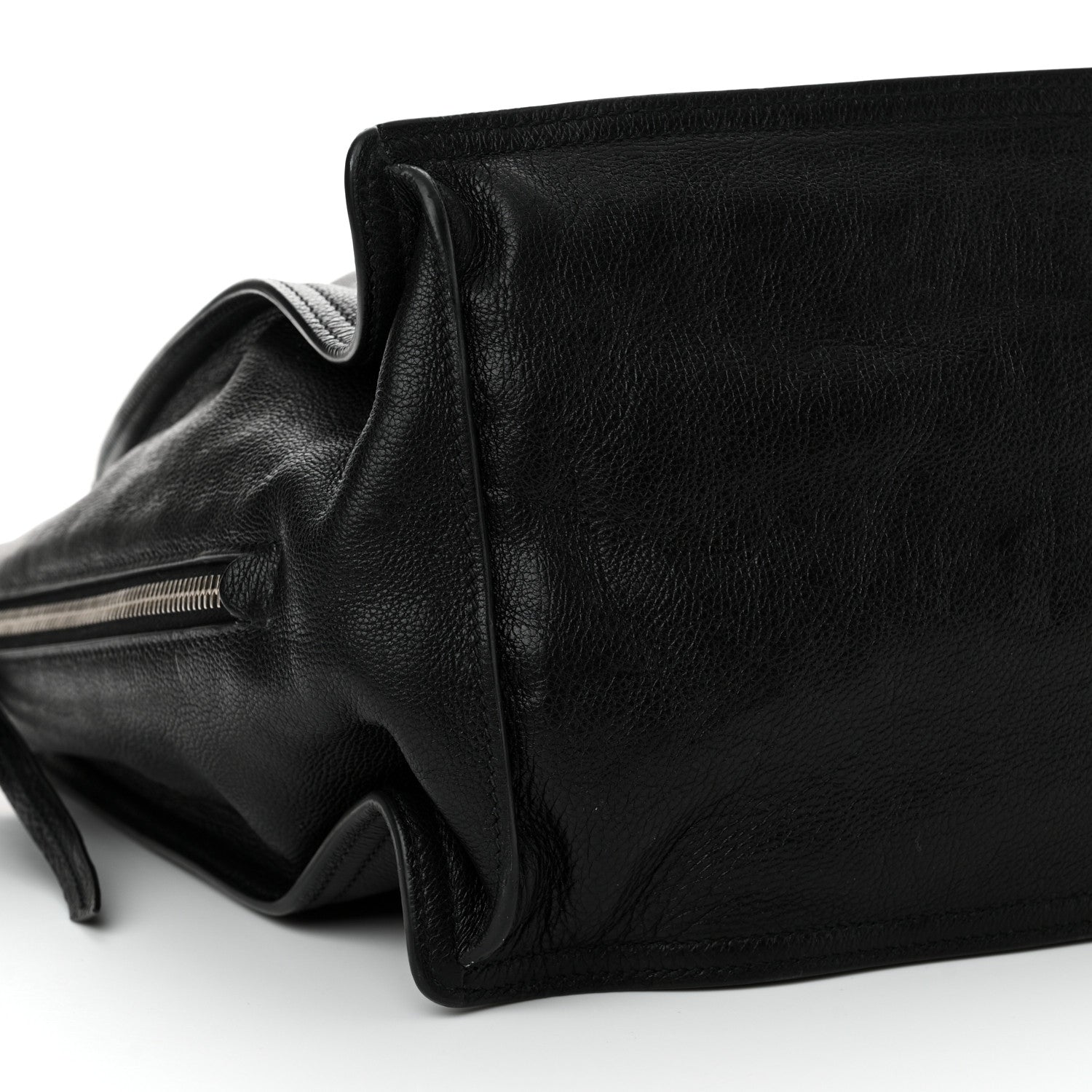 Prada Glace Calfskin Etiquette Shopping Bag Black Astrale 9 of 12