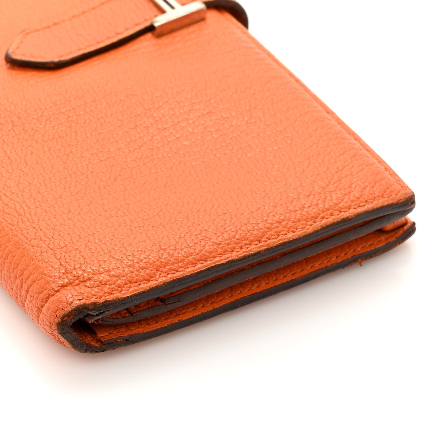 Chevre Mysore Bearn Gusset Wallet Orange