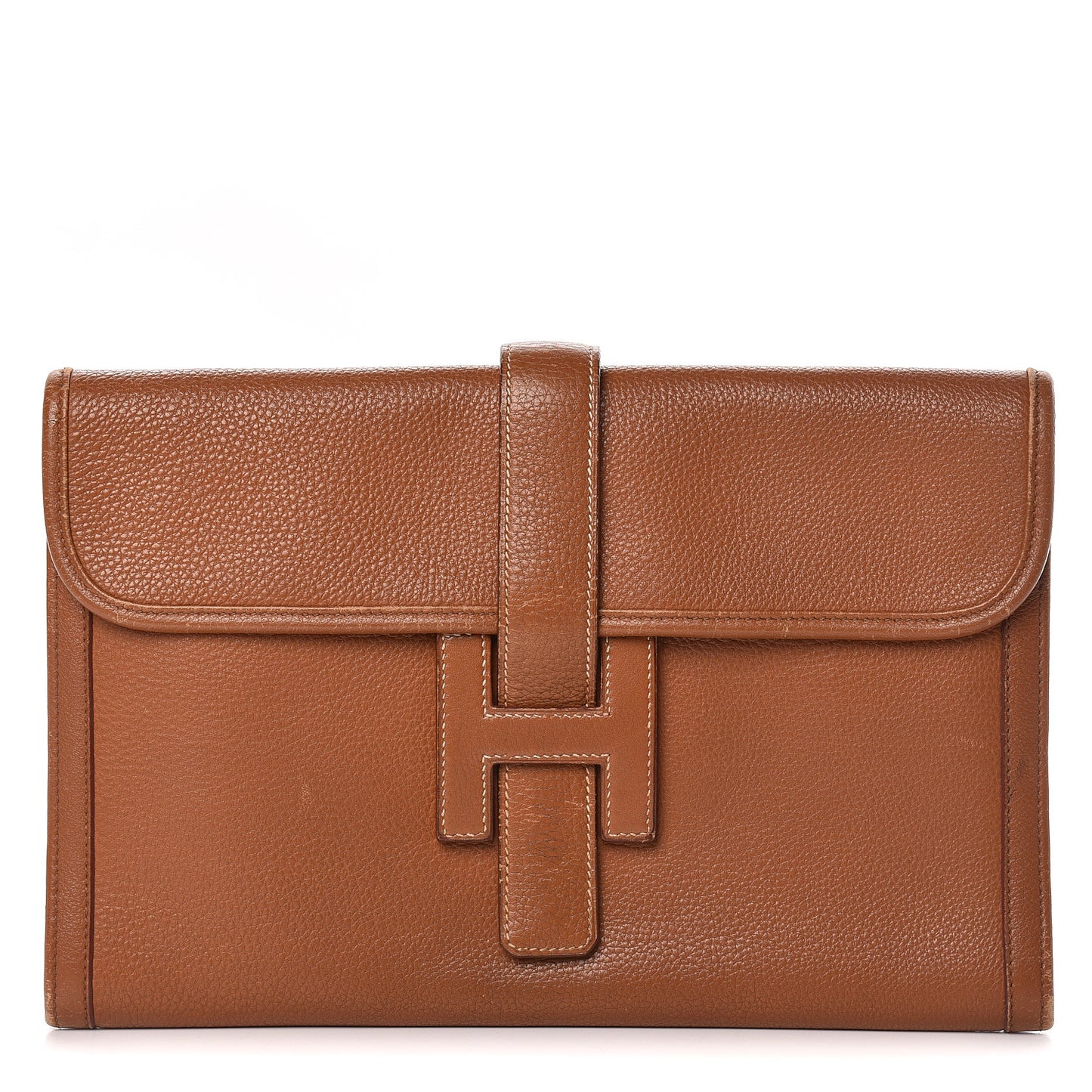 Taurillon Clemence Jige PM Clutch Gold