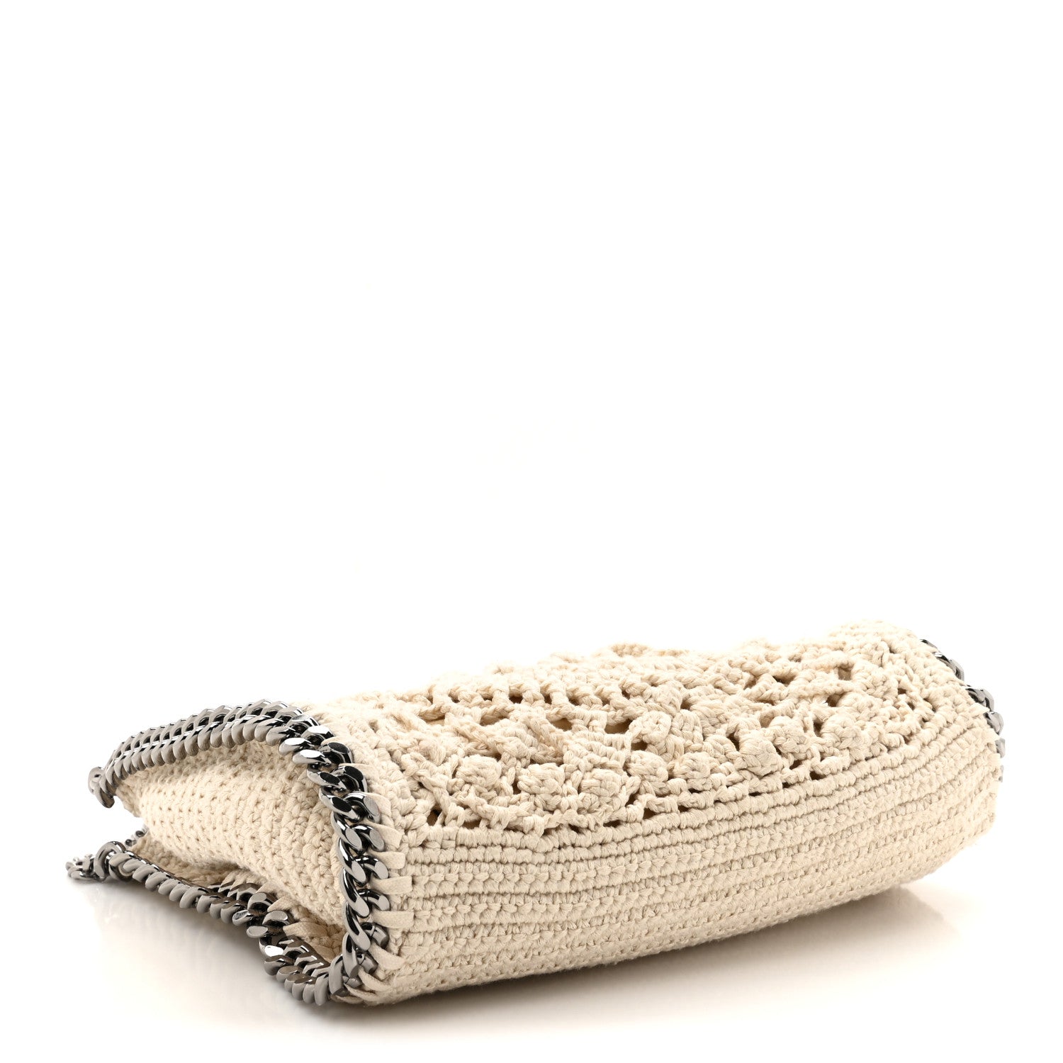 Stella McCartney Cotton Crochet Falabella Ajouree Tote Bag White 4 of 9
