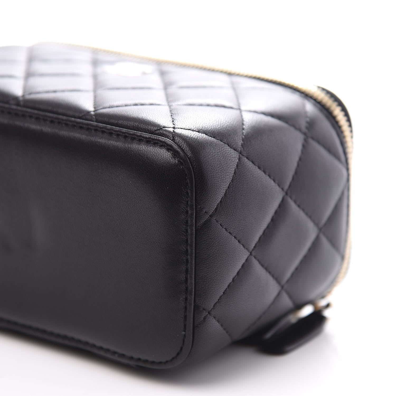Chanel Lambskin Quilted Small Vanity Case With Chain Black 8 of 10