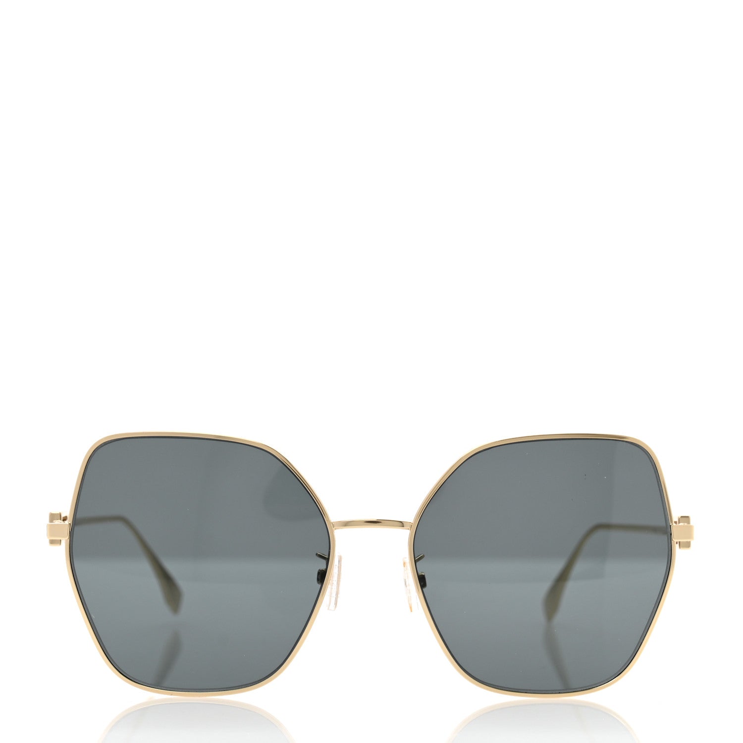 Fendi Metal Aviator Sunglasses FE40033U Light Gold 2 of 6