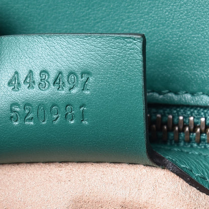 Gucci Calfskin Matelasse Small GG Marmont Shoulder Bag Emerald Green 9 of 9