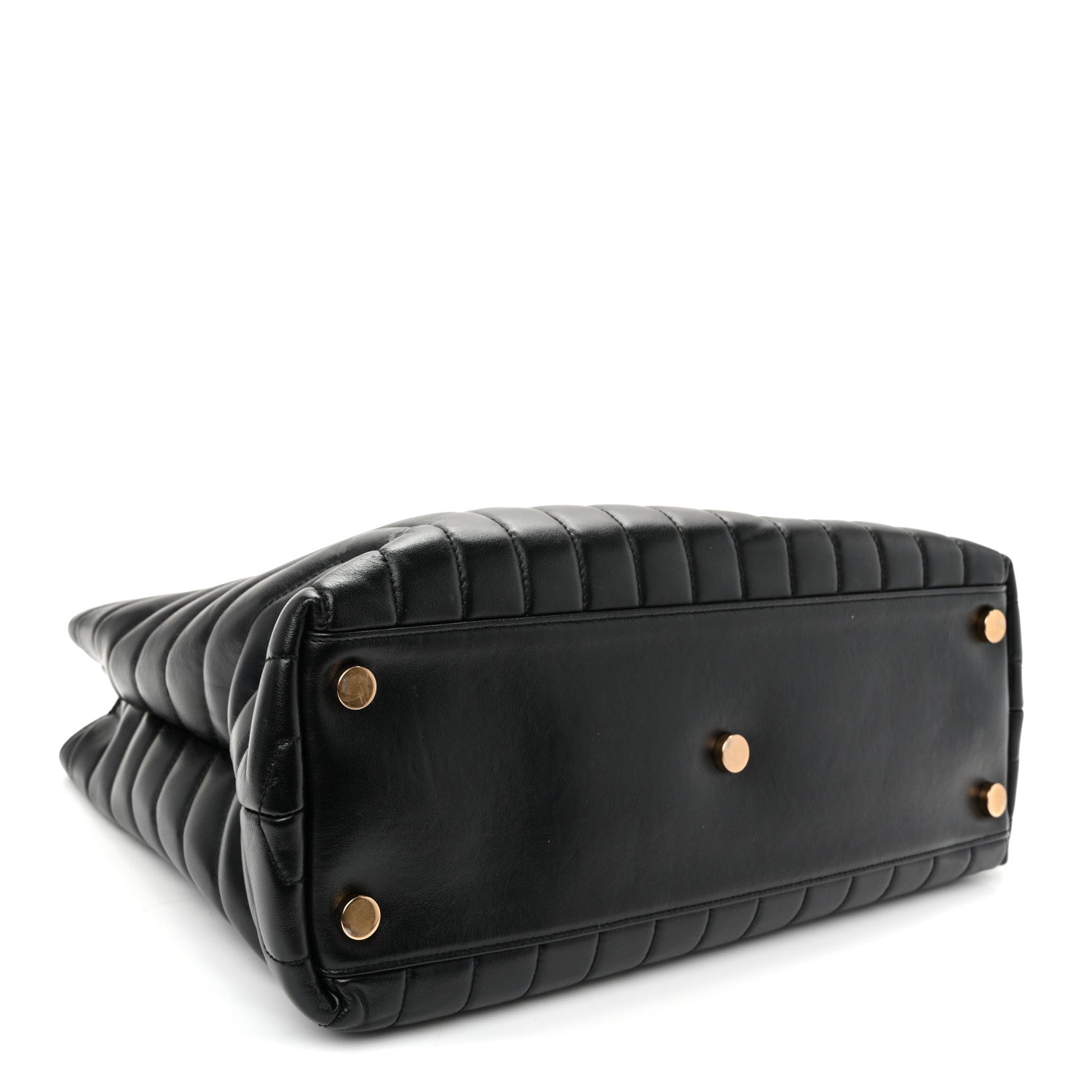 Saint Laurent Calfskin Y Quilted Monogram Large Loulou Shopper Black 4 of 12
