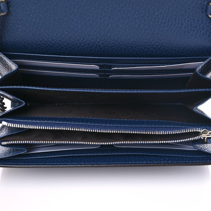 Gucci Dollar Calfskin Crystal Mini Dionysus Chain Wallet Blue Agata Black Diamond 5 of 6