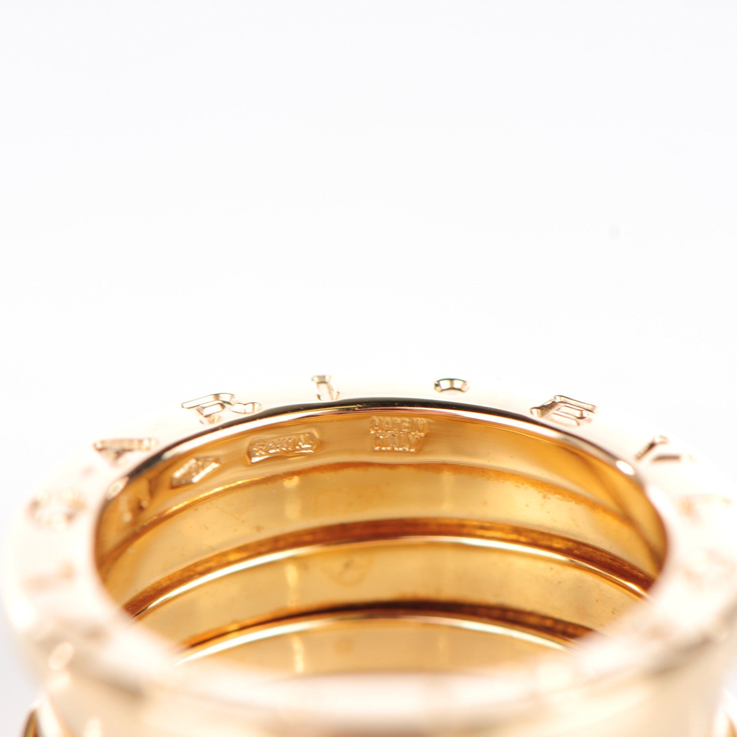 Bulgari 18K Yellow Gold B.Zero1 Three-Band Ring 50 5.25 5 of 5