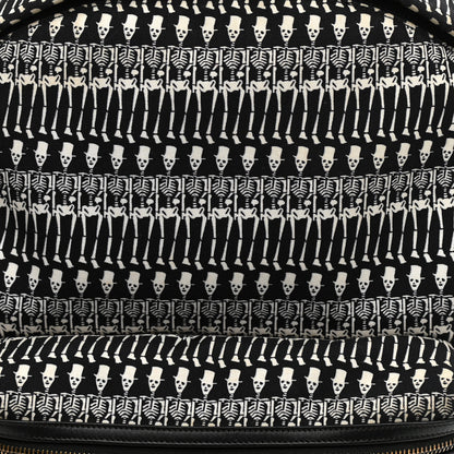 Saint Laurent Nylon City Skeleton Print Backpack Black White 7 of 10