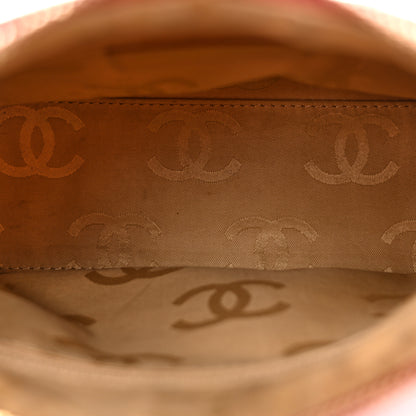 Chanel Calfskin Small CC Stitched Shoulder Bag Pink Red 5 of 16