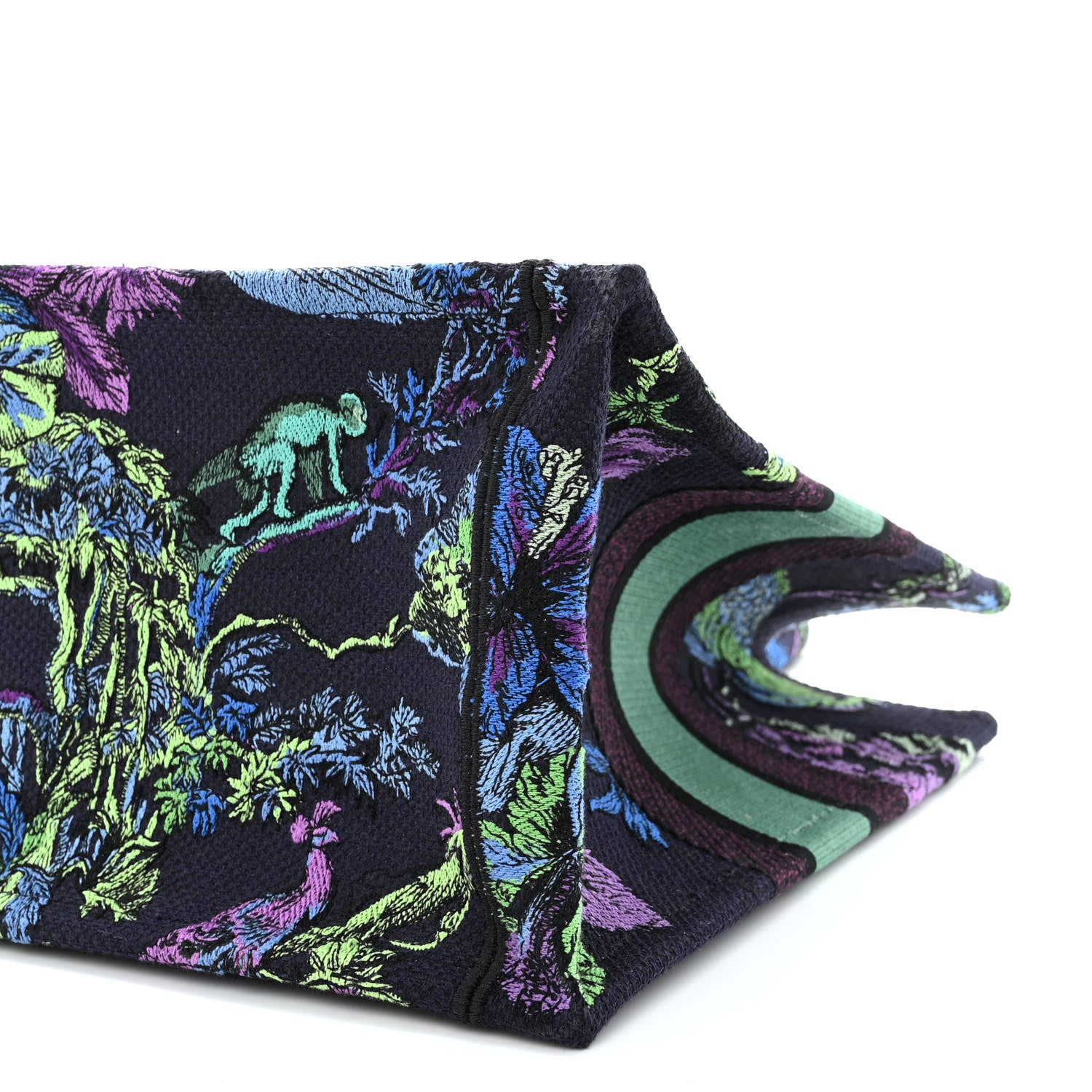 Christian Dior Canvas Embroidered Medium Toile de Jouy Voyage Book Tote Blue Multicolor 10 of 10