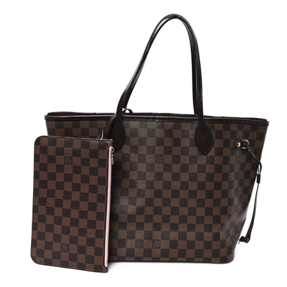 Louis Vuitton Damier Ebene Neo Neverfull MM Rose Ballerine 3 of 13