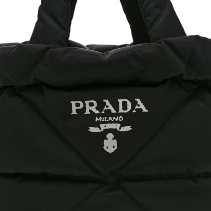 Prada Re-Nylon Triangle Padded Logo Tote Black 8 of 10