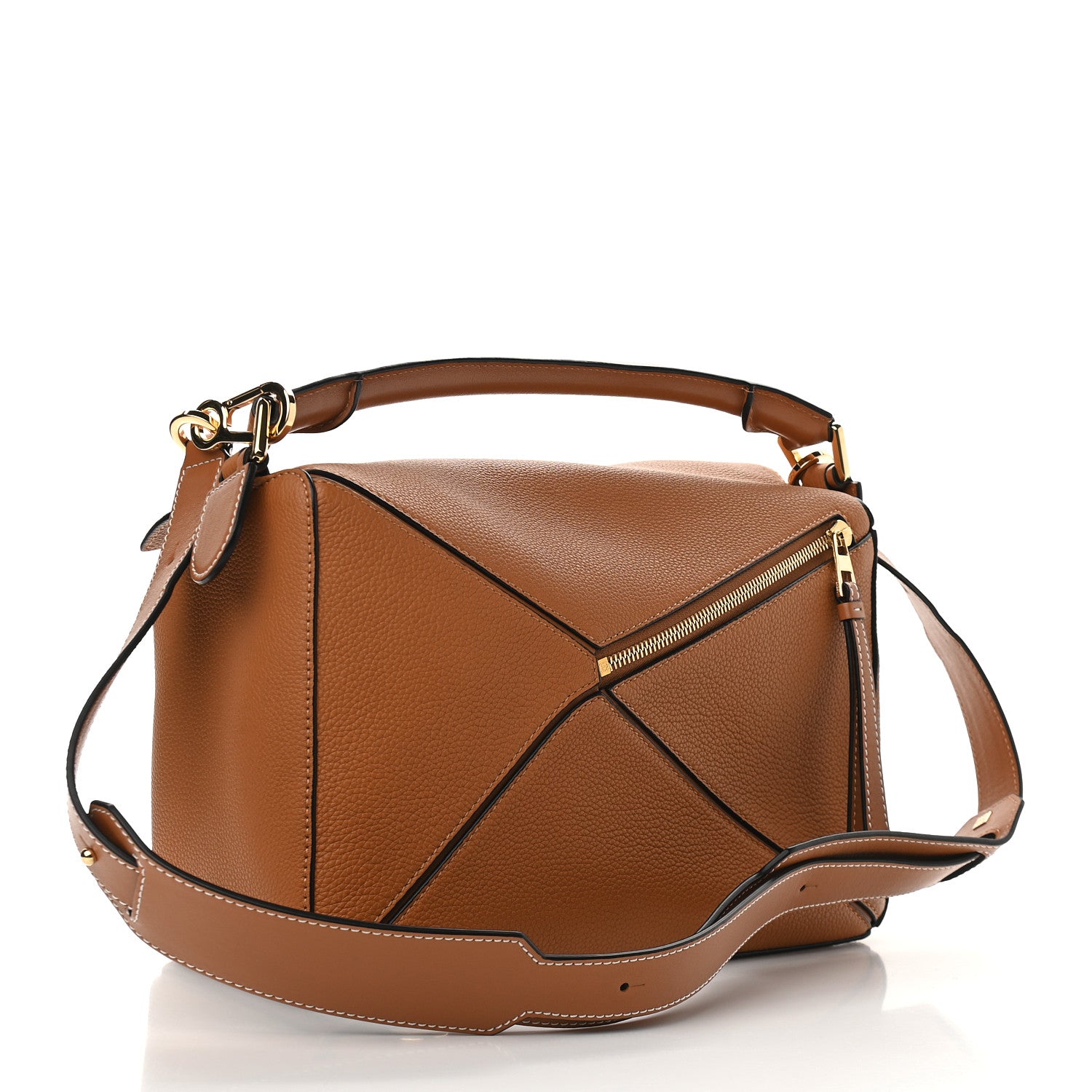 Loewe Calfskin Medium Puzzle Bag Tan 3 of 9