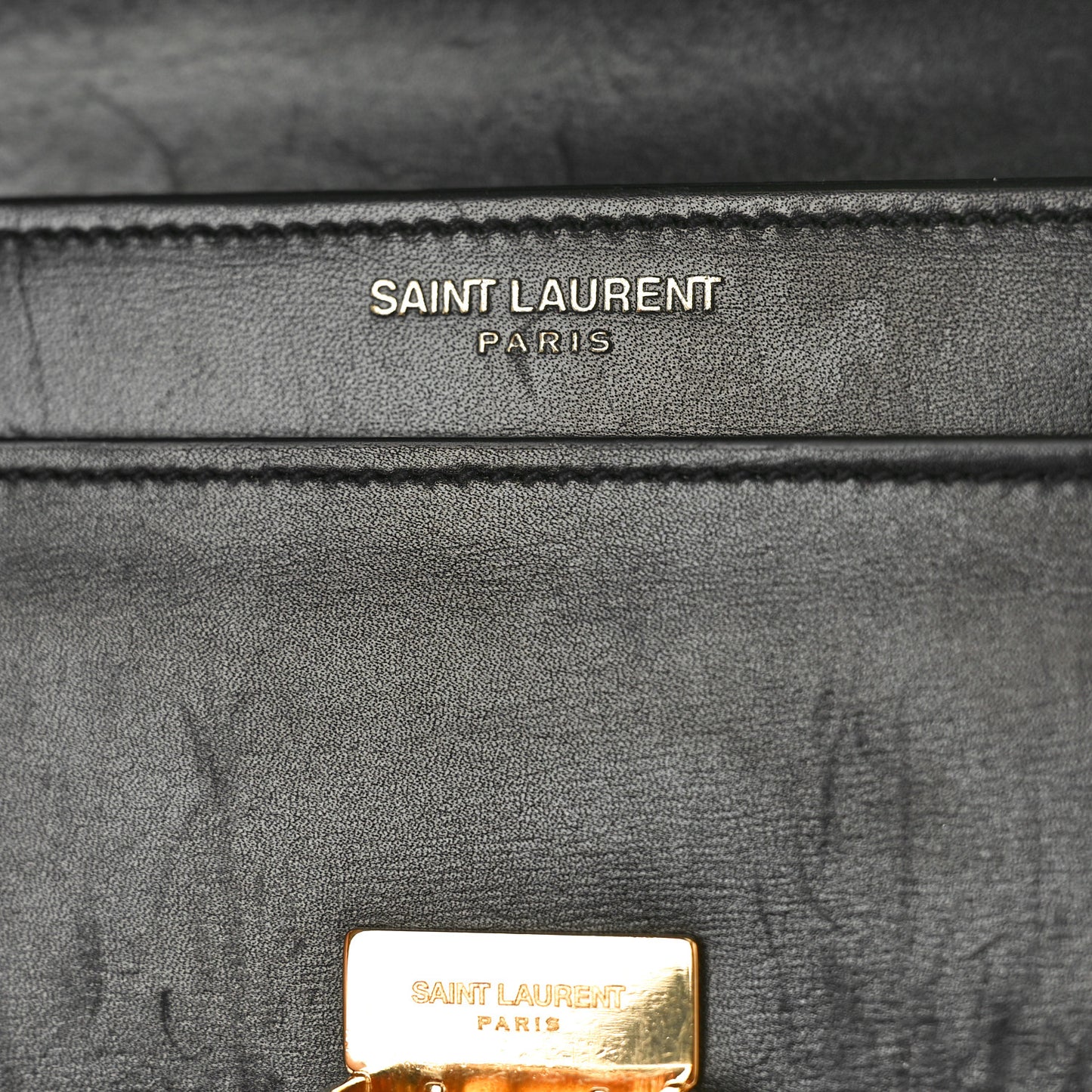 Smooth Calfskin Medium High School Satchel Black