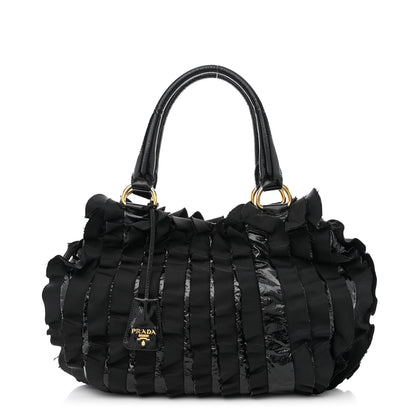Prada Nappa Ruffle Bag Black 1 of 12