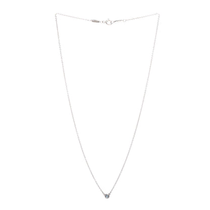 Tiffany Sterling Silver Aquamarine Elsa Peretti Color By The Yard Pendant Necklace 2 of 3