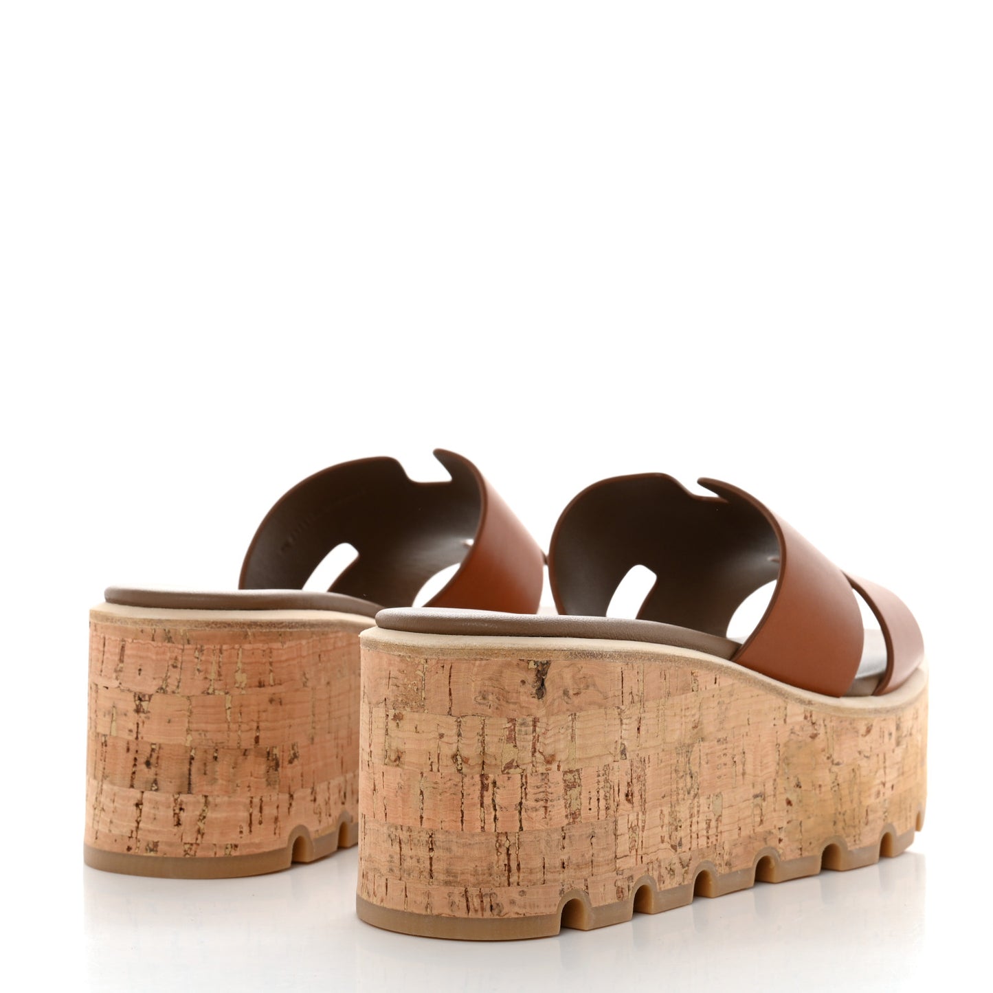 Calfskin Cork Eze 30 Sandals 36 Marron Glaise