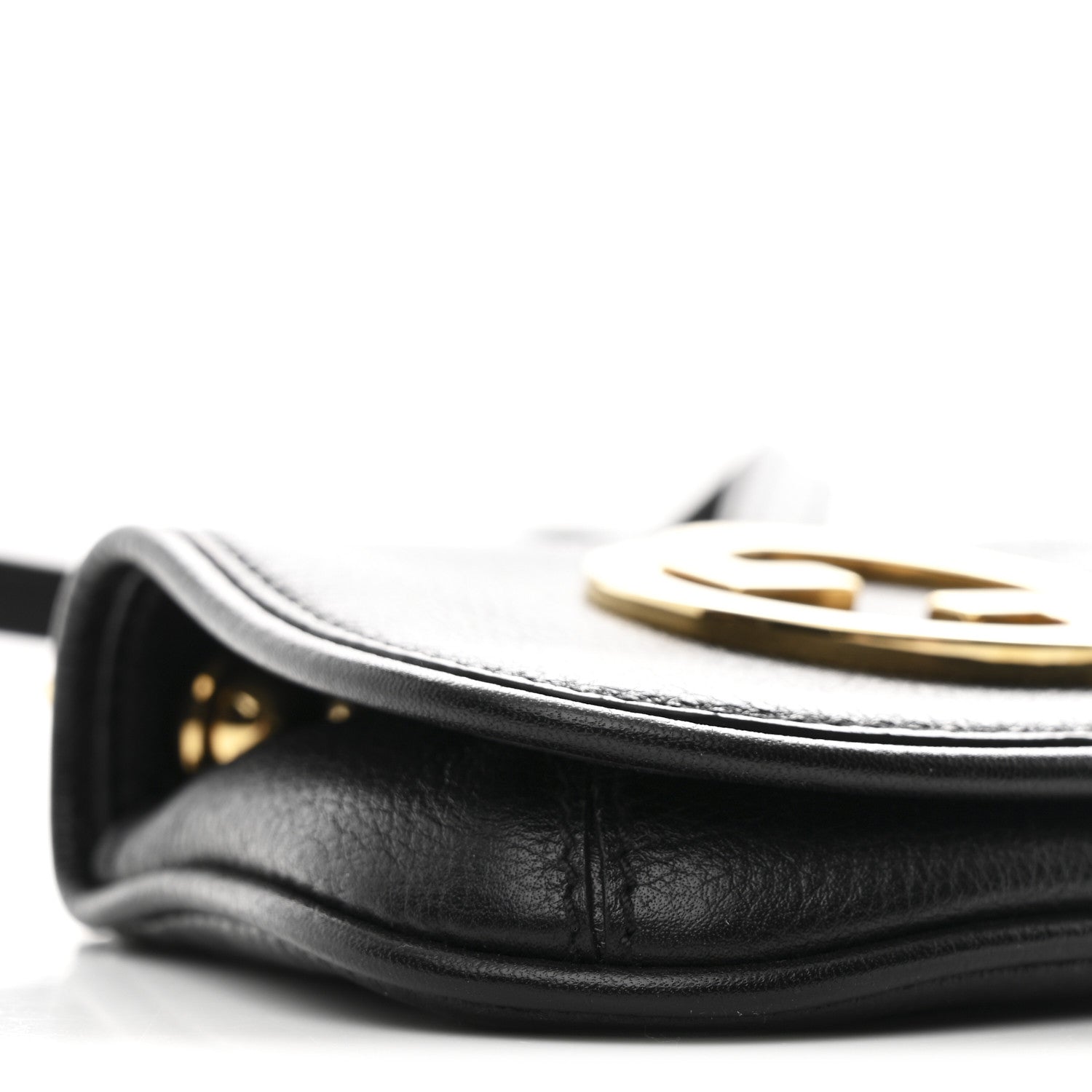 Gucci Roxy Calfskin Mini Blondie Card Case Wallet with Strap Shoulder Black 9 of 11