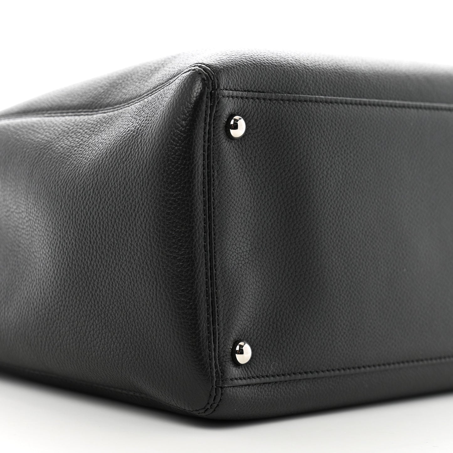 Calfskin Cerf Executive Shopper Tote Black