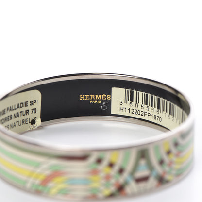 Hermes Enamel Printed Wide Spirographie Bracelet 70 Histoires Naturelle 4 of 5