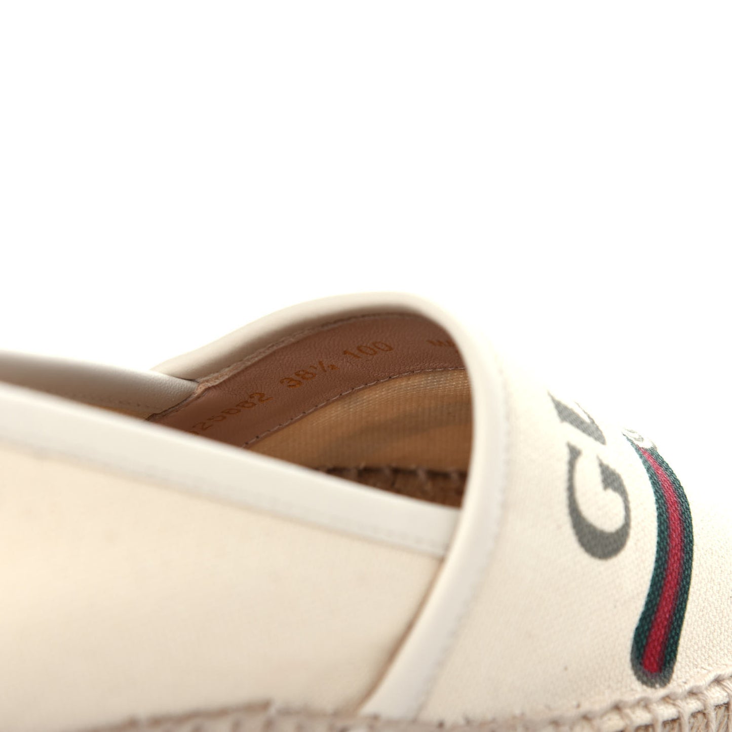 Canvas Logo Espadrilles 38.5 Greggio White