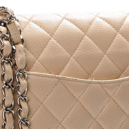 Chanel Caviar Quilted Medium Double Flap Beige Clair 8 of 19