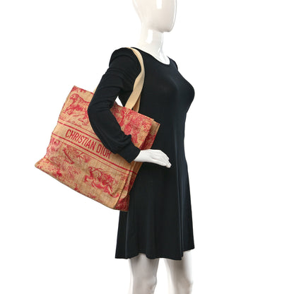 Christian Dior Straw Dioriviera Tote Pink 2 of 9