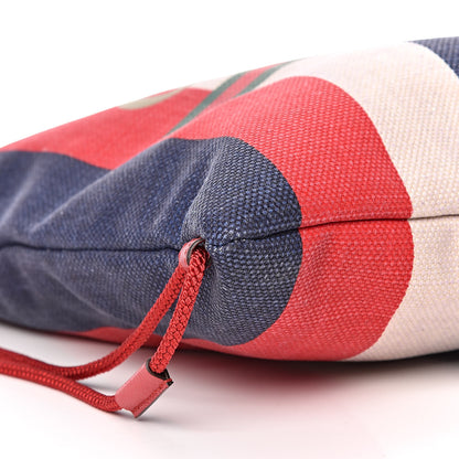 Gucci Canvas Logo Sylvie Stripe Drawstring Backpack Red 8 of 9